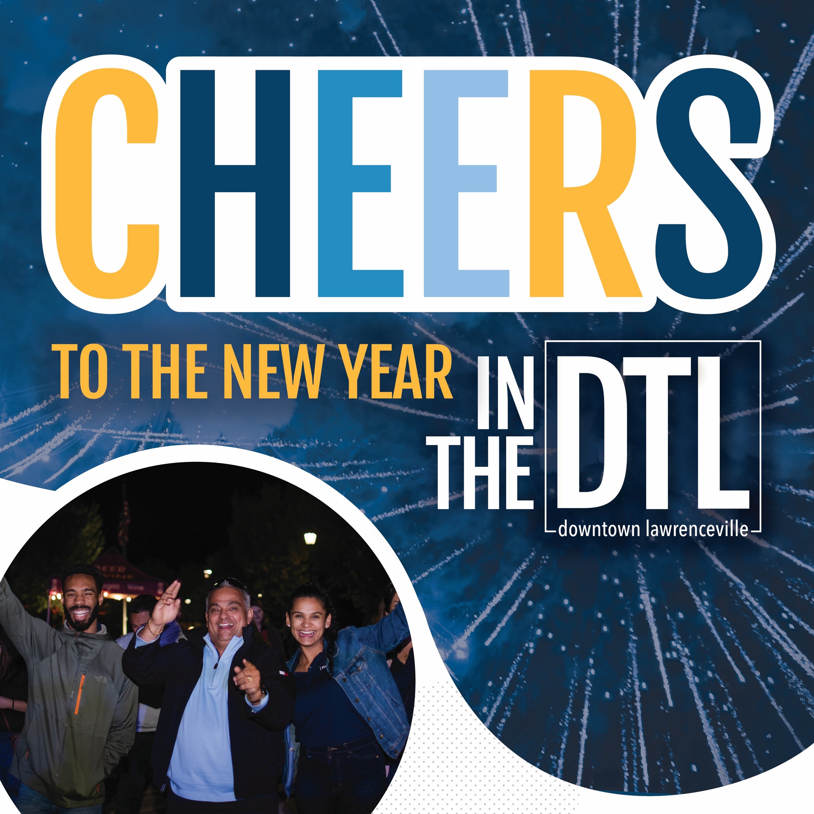 Cheers to the New Year in the DTL with fireworks