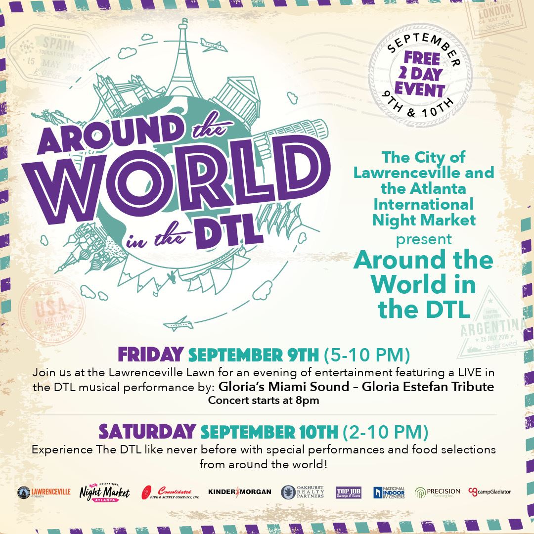 Around the World in the DTL graphic highlighting September 9th and 10th event