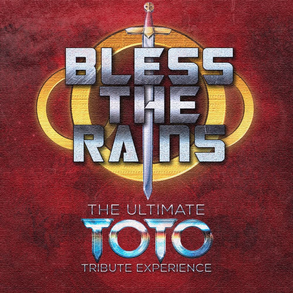 Bless the Rains logo graphic featuring Toto logo and brick wall