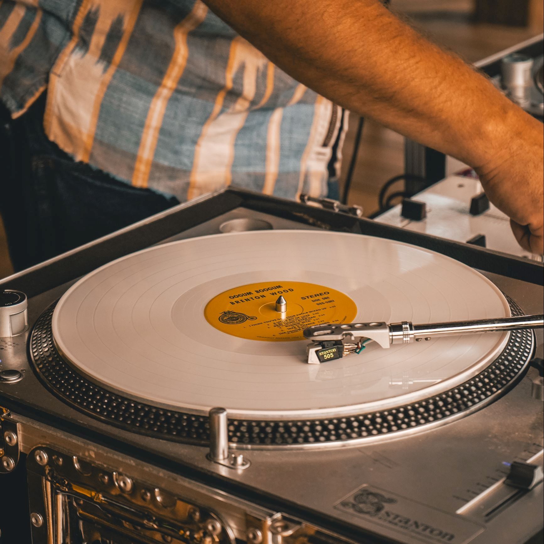 DJ spinning vinyl