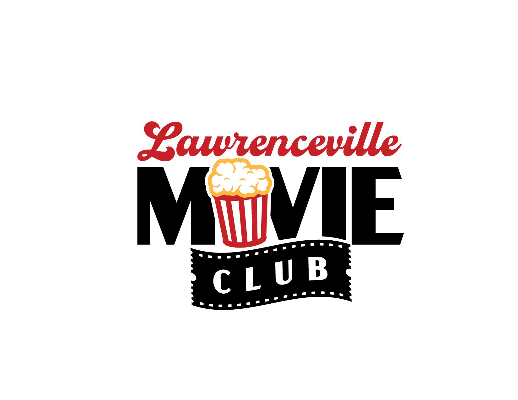 Lawrenceville Movie Club logo featuring a popcorn bucket