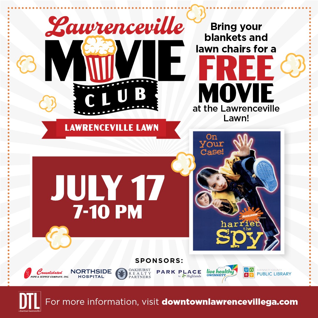 Lawrenceville Movie Club Harriet the Spy graphic