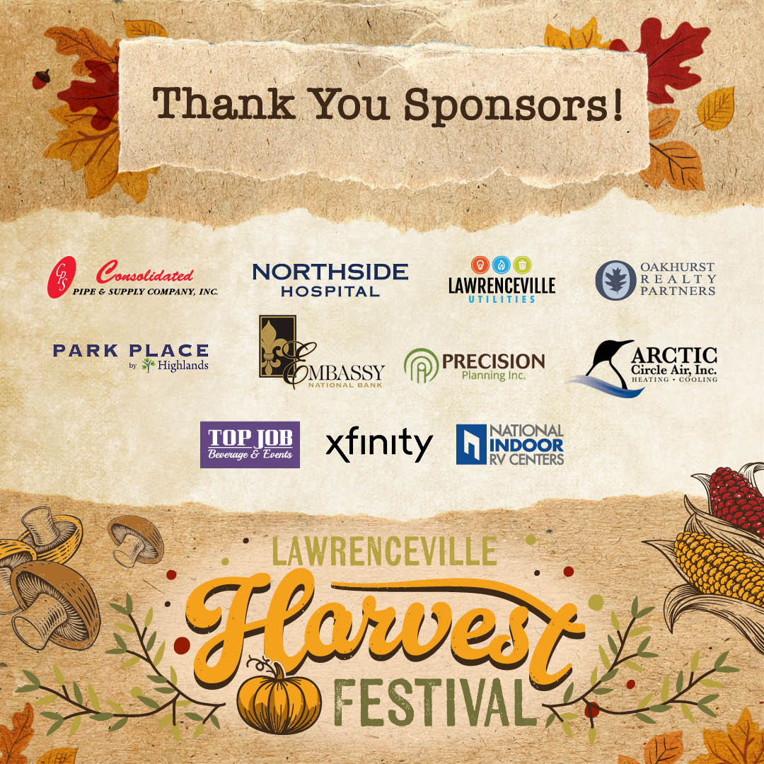 Harvest Festival 2024 Thank You Sponsors graphic