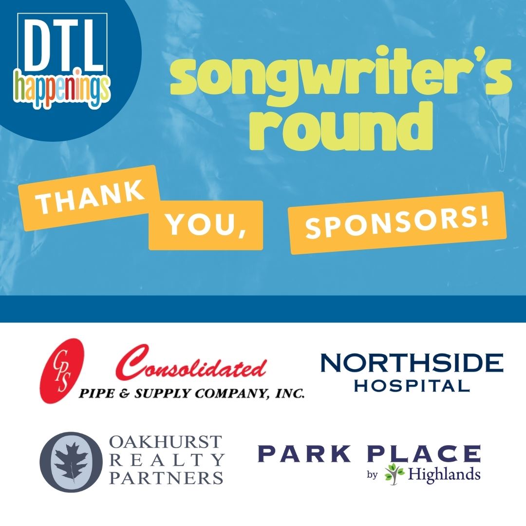 DTL Happening Songwriters Round Thank You Sponsors